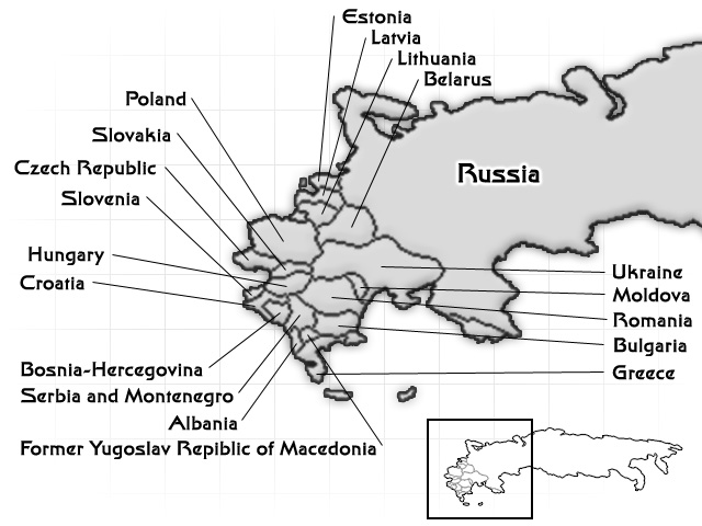East Europe & Eurasia Region Map